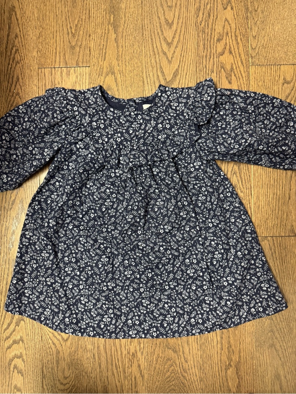 next Navy Dress with White Floral Print